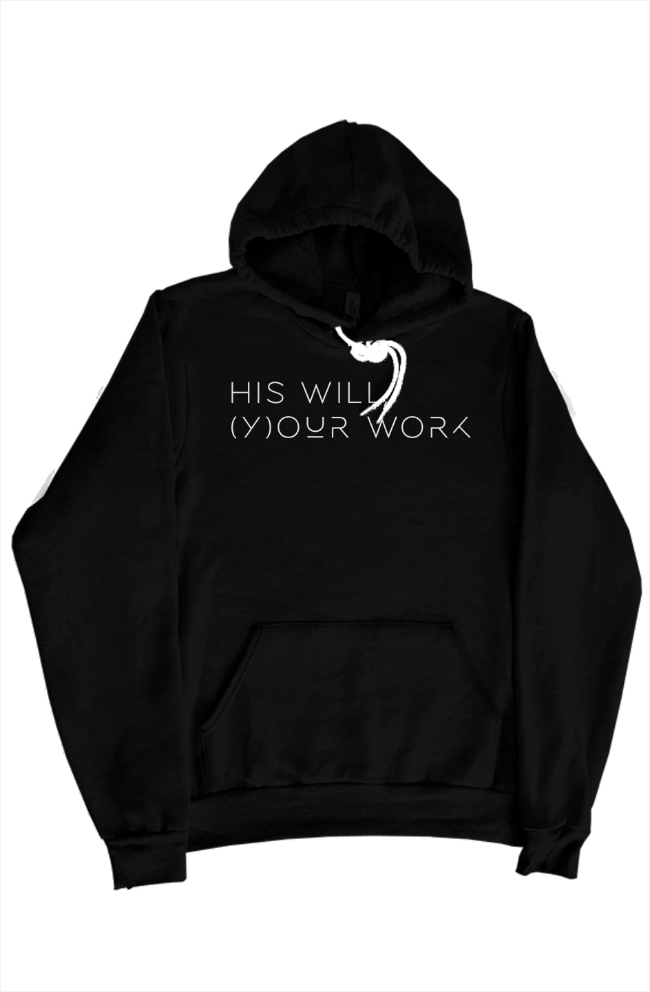 bella canvas pullover hoody_hood liner_His will, (
