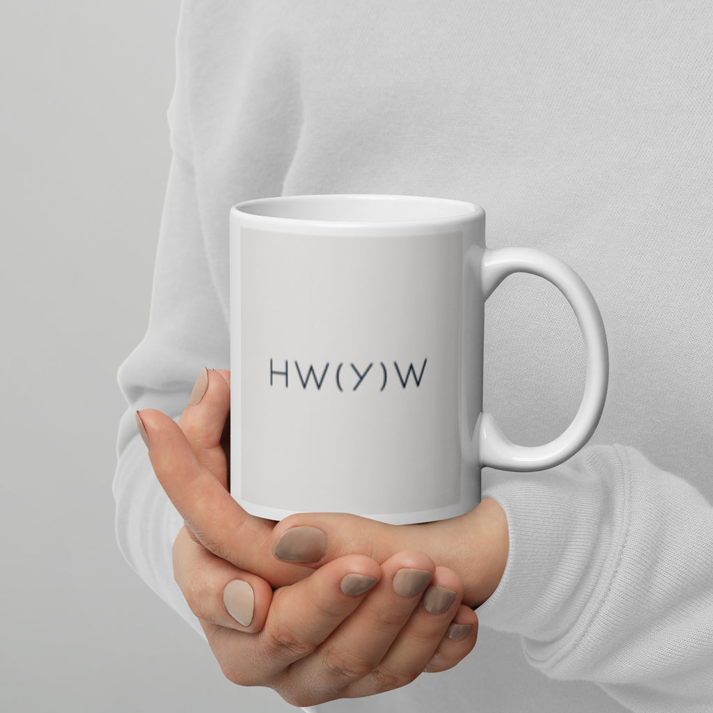 White glossy mug